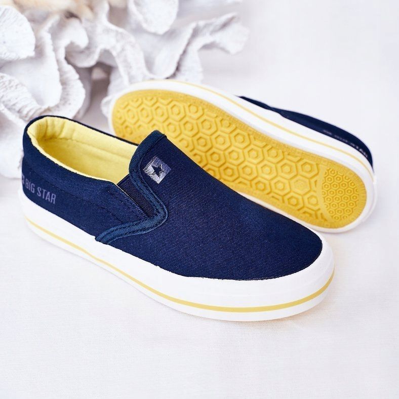 Slip-On per bambini Big Star HH374011 Sneakers Slip-On blu navy 1