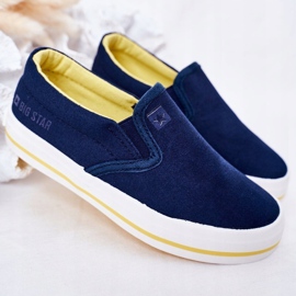 Slip-On per bambini Big Star HH374011 Sneakers Slip-On blu navy 2