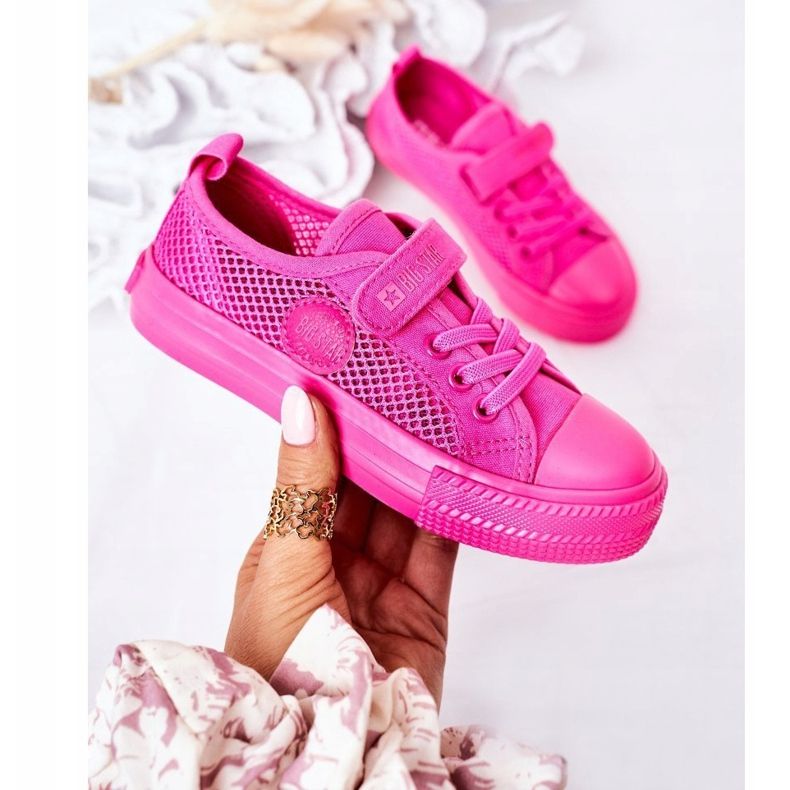 Sneakers Bambini Con Rete Big Star HH374019 Fucsia rosa 2