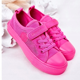 Sneakers Bambini Con Rete Big Star HH374019 Fucsia rosa 1