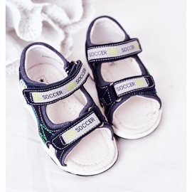 EVE Sandali da calcio blu navy per bambini con velcro multicolore 2