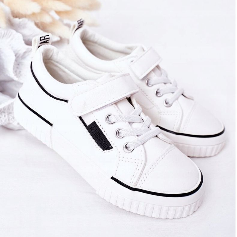 Sneakers Bambini Con Velcro Big Star HH374028 Bianco 1