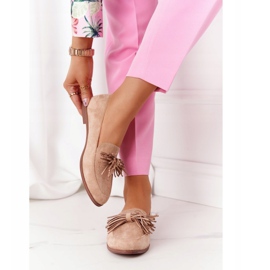 EVE Mocassini in pelle scamosciata con frange Beige Alicante 1