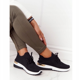 PG1 Scarpe Sportive Sneakers Sulla Zeppa Nera Adeyla bianco nero 2