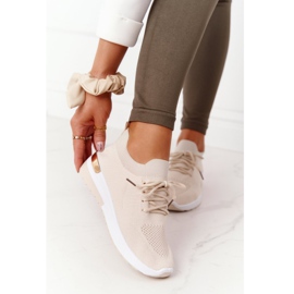 PG1 Scarpe Sportive Sneakers Beige Adeyla Zeppa 2