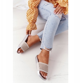 EVE Pantofole in gomma con paillettes Tonya grigie grigio 1