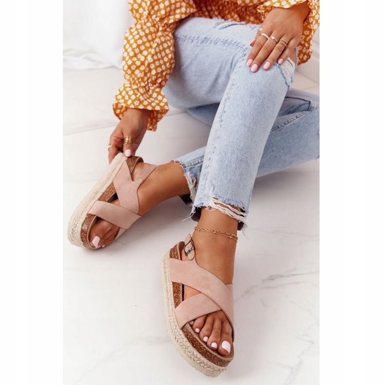 Sandali Sulla Piattaforma Di Sughero Big Star FF274A130 Beige 1