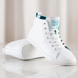 Ideal Shoes Scarpe da ginnastica di alta moda per lo sport bianca 1