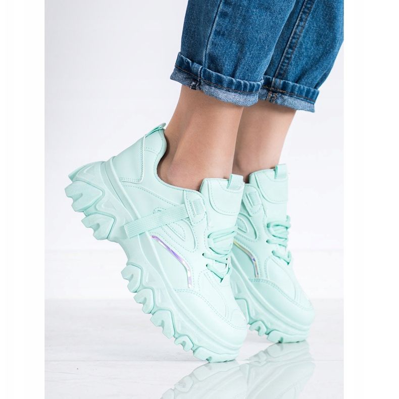 SHELOVET Scarpe da ginnastica alla moda alla menta verde 1