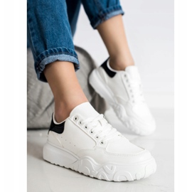 Small Swan Sneakers in ecopelle bianche bianca 2