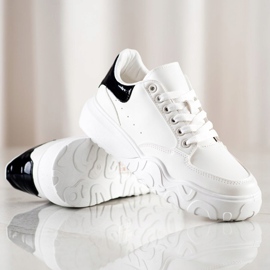 Small Swan Sneakers in ecopelle bianche bianca 1