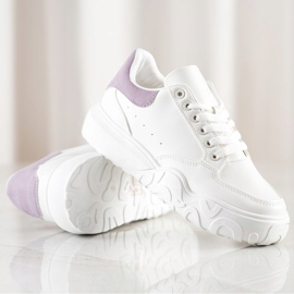 Small Swan Sneakers in ecopelle bianche bianco 1