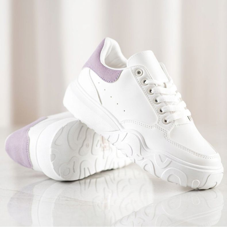 Small Swan Sneakers in ecopelle bianche bianco 1