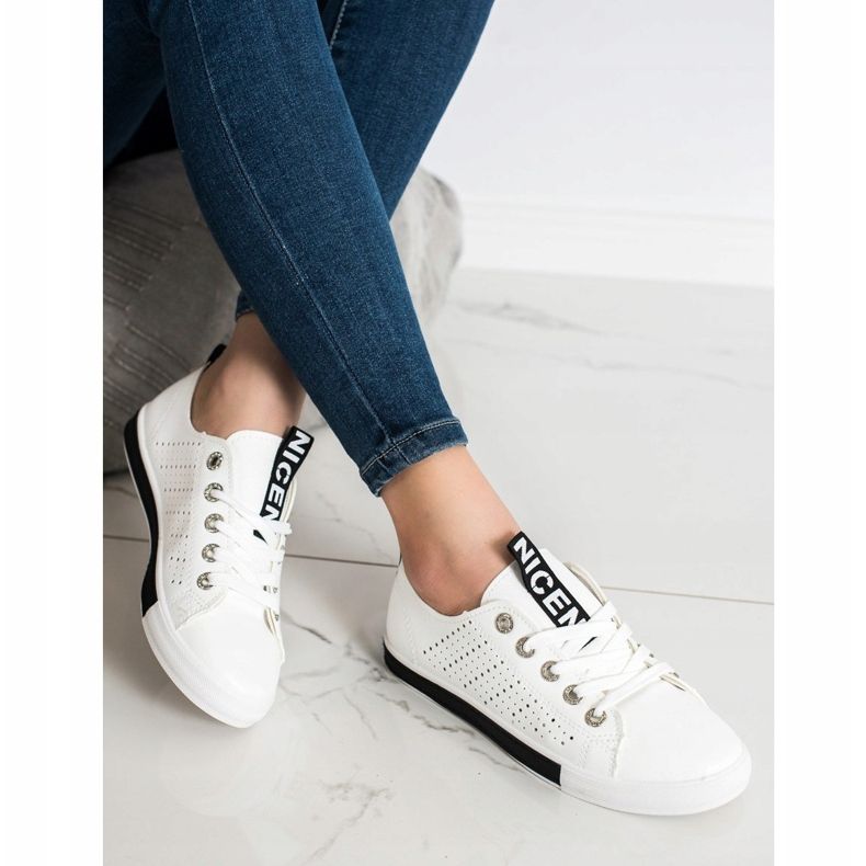 Bella Paris Sneakers Con Ecopelle bianca 1