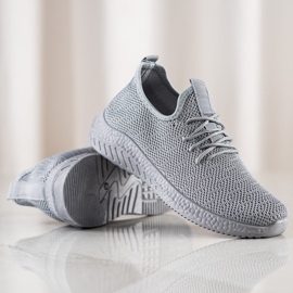 SHELOVET Scarpe sportive in tessuto grigio 1
