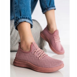 SHELOVET Scarpe sportive traforate rosa 2