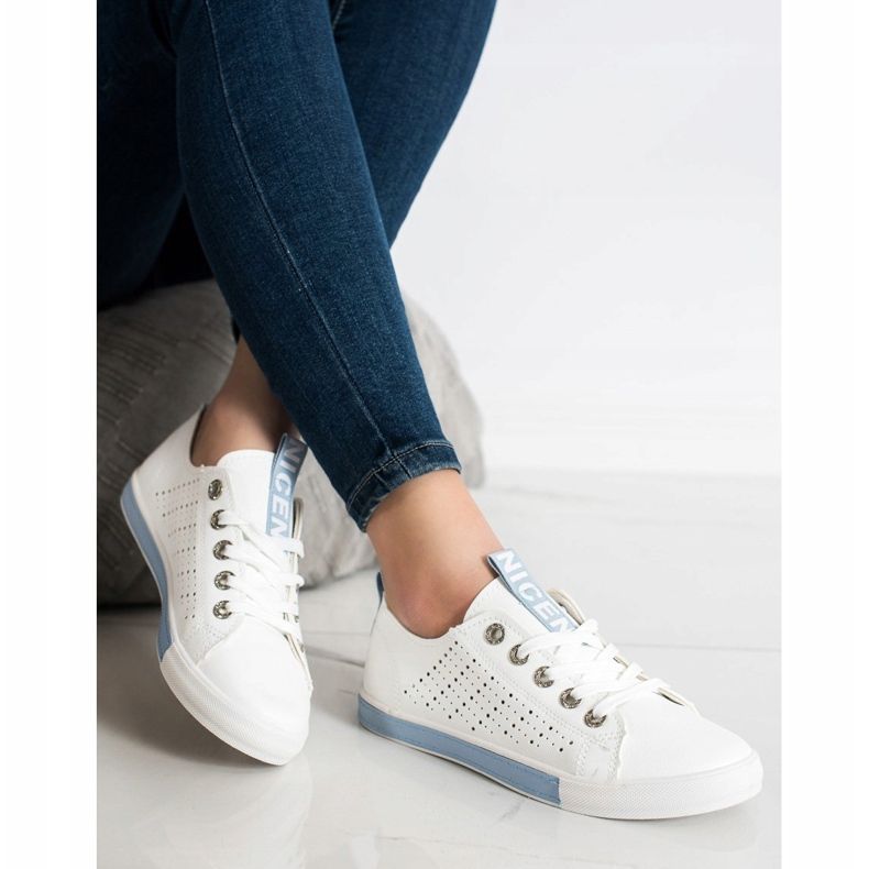 Bella Paris Sneakers Con Ecopelle bianca 1