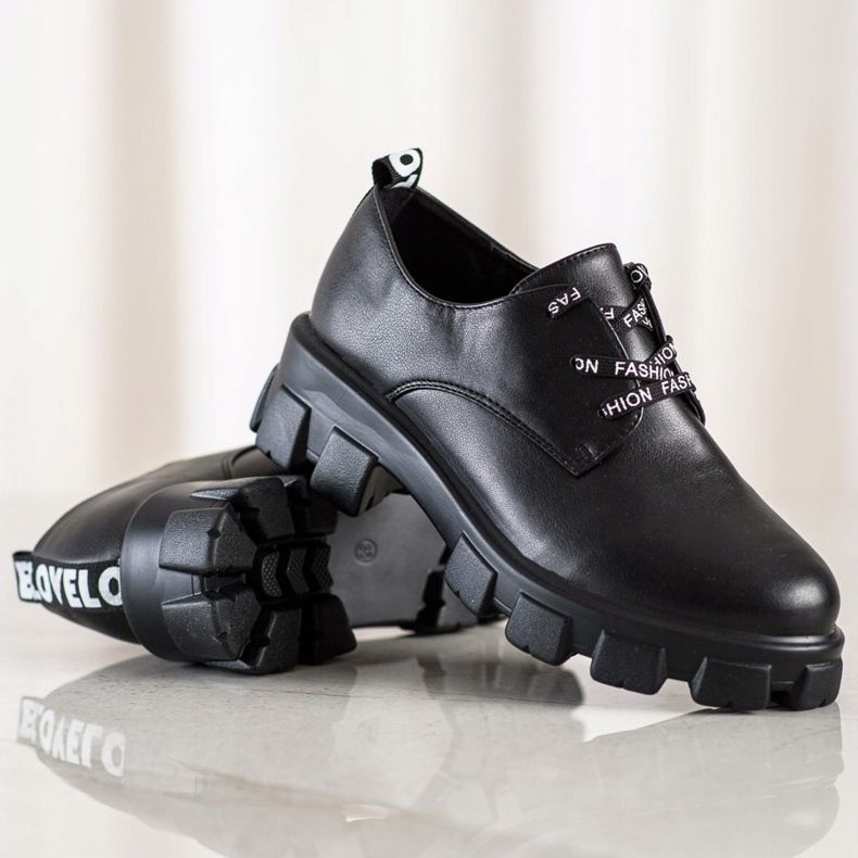 SHELOVET Scarpa nera sulla piattaforma nero 1