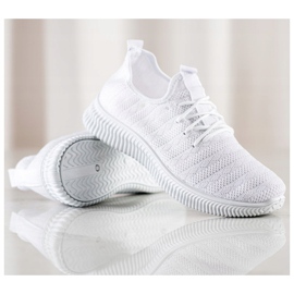 SHELOVET Scarpe sportive in tessuto leggero bianco 1