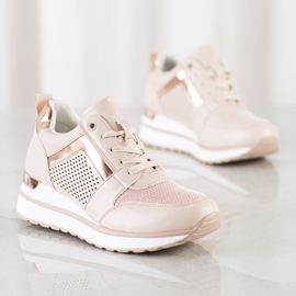 SHELOVET Sneakers Alla Moda Con Glitter rosa 1