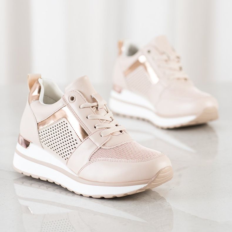 SHELOVET Sneakers Alla Moda Con Glitter rosa 1