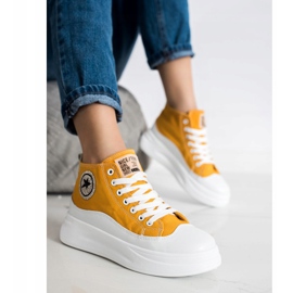 SHELOVET Sneakers Alte Gialle giallo 2