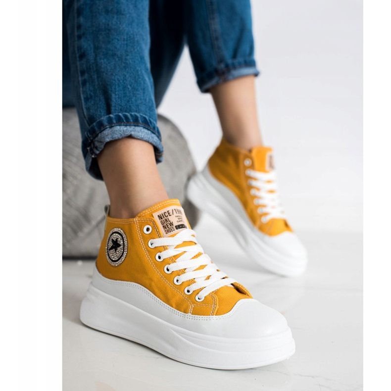 SHELOVET Sneakers Alte Gialle giallo 2