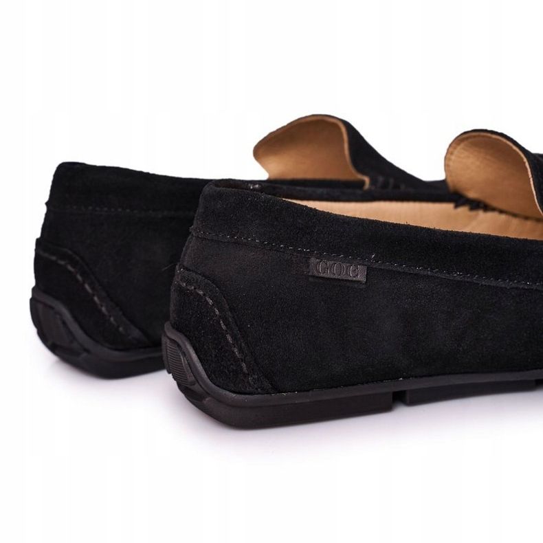 Mocassini casual in pelle scamosciata GOE HH1N4080 Nero 1