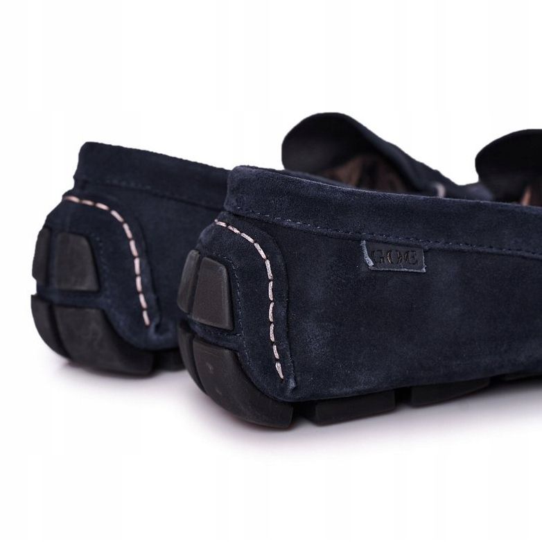 Mocassini casual in pelle scamosciata GOE HH1N4065 Blu navy 1