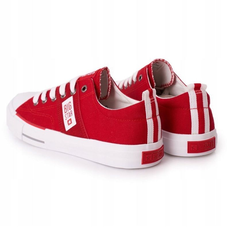 Sneakers rosse da uomo Big Star HH174040 bianca rosso 1