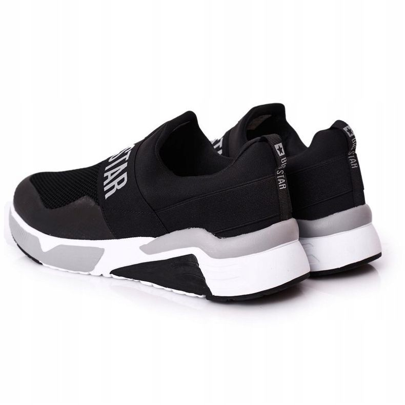 Scarpe sportive da uomo Slip-On Memory Foam Big Star HH174148 Nero bianca 1