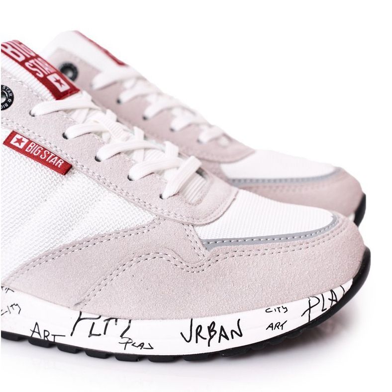 Scarpe sportive da uomo Memory Foam Big Star FF174208 Bianco-Grigio 1