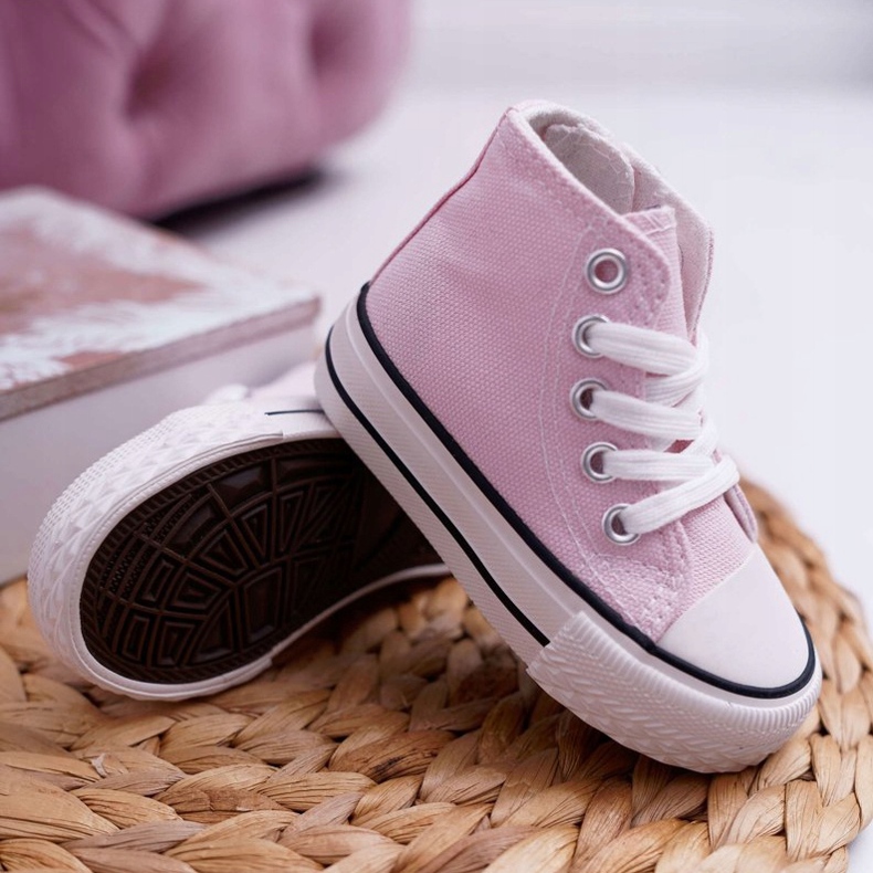 FRROCK Scarpe da ginnastica classiche da bambino Filemon rosa alte ['rosa'] 3