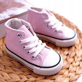 FRROCK Scarpe da ginnastica classiche da bambino Filemon rosa alte ['rosa'] 2
