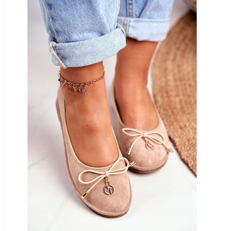 Ballerine da donna Lu Boo Suede Beige 4