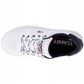 Tommy Hilfiger Iconic Leather Flatform scarpe in EN0EN01113-YBR bianco blu navy 2
