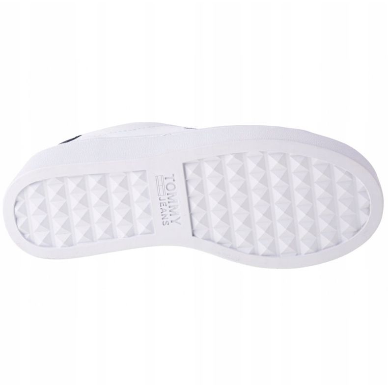 Tommy Hilfiger Iconic Leather Flatform scarpe in EN0EN01113-YBR bianco blu navy 3