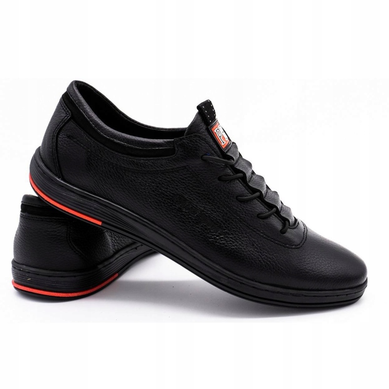 Polbut Scarpe da uomo casual nere in pelle K23 nero 2