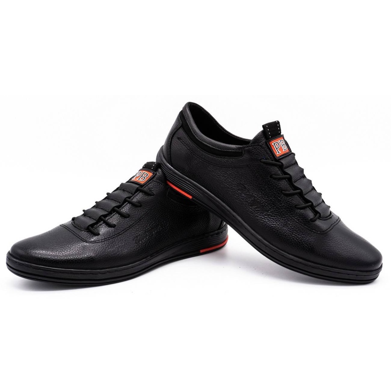Polbut Scarpe da uomo casual nere in pelle K23 nero 4