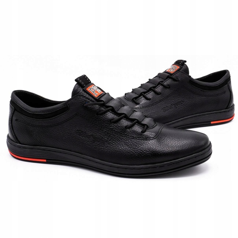 Polbut Scarpe da uomo casual nere in pelle K23 nero 3