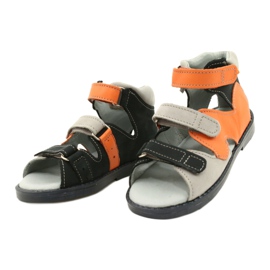 Mazurek Sandali in pelle High Preventive Boys 291 Grey Orange arancia 1