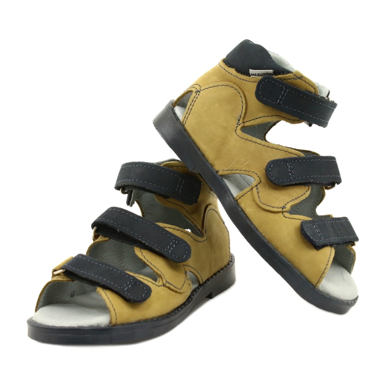 Mazurek Sandali in pelle alta preventiva 291 arancione grigio 3