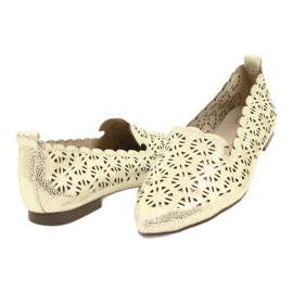 Ballerine traforate dorate Filippo DP2039 GO beige d'oro 2