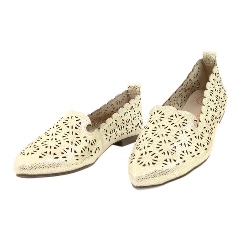Ballerine traforate dorate Filippo DP2039 GO beige d'oro 1