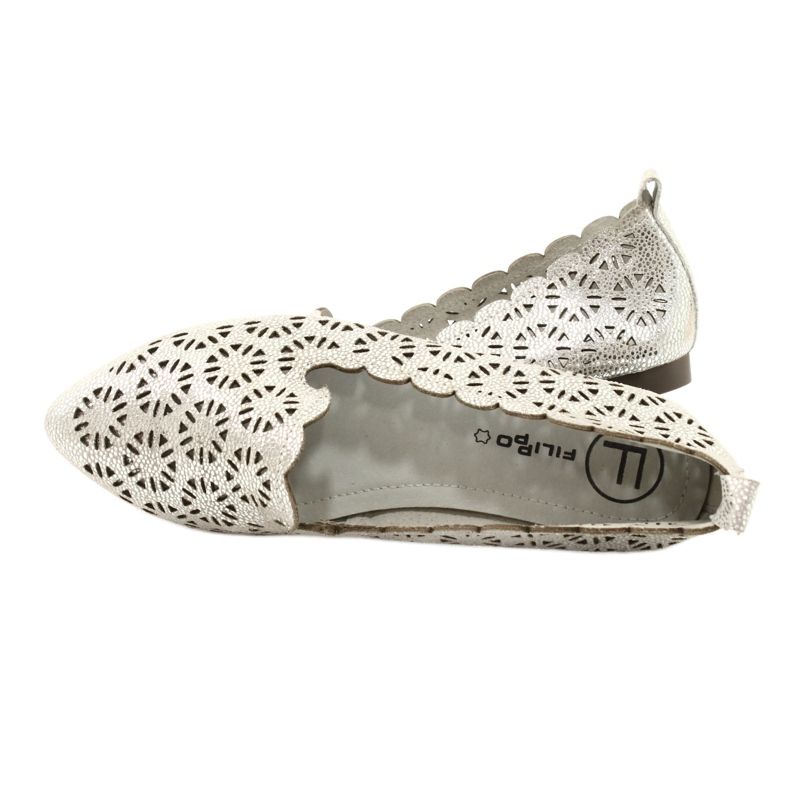 Ballerine traforate argento Filippo DP2039 SI grigio 4