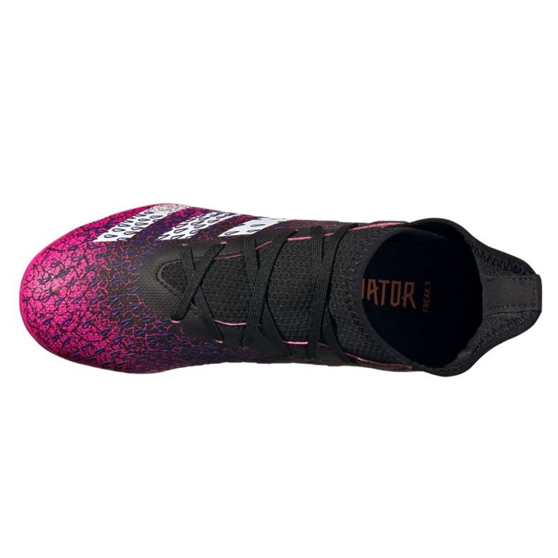 Scarpe da calcio Adidas Predator Freak.3 Mg Jr FW7532 nero, nero, rosa nero 2