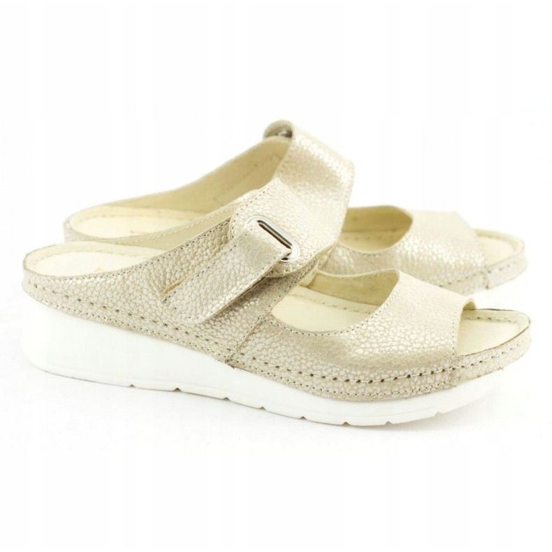 Dolce Pietro Patte in velcro 2211 beige d'argento 2