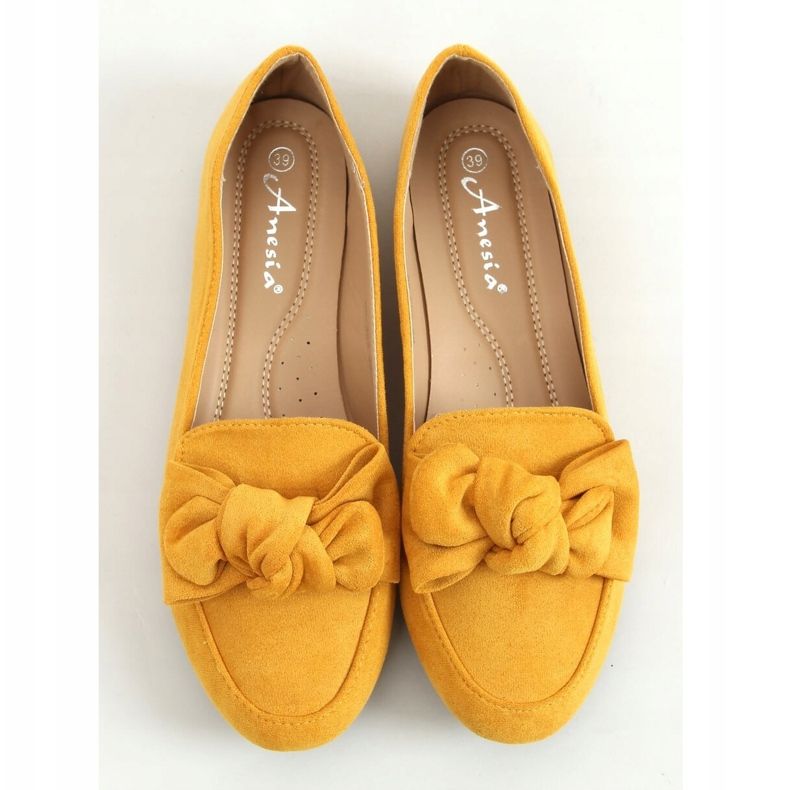 Mocassini con fiocco miele 88-382 Giallo 1