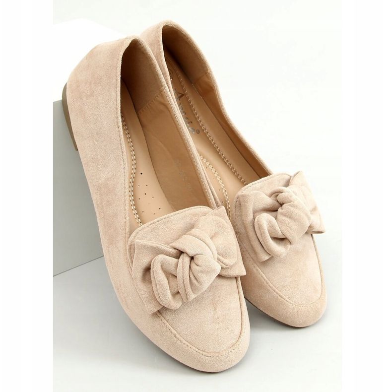 Mocassini con fiocco Beige 88-382 Beige 1