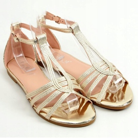 Sandali da donna dorati SM0024 Gold d'oro 1